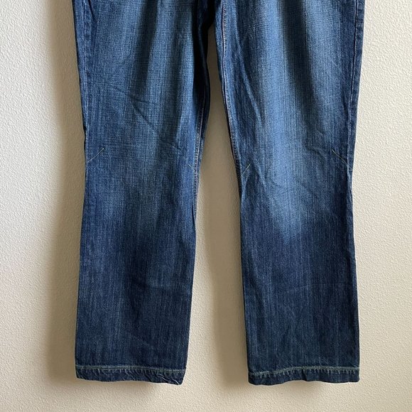 Of The Earth Jeans Wide Leg Denim Boho Organic Cotton Utility Pants Womens Sz 36 - Picture 4 of 16